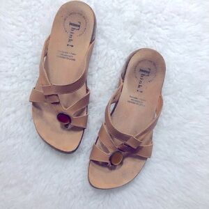 Think! Leather Strappy Sandals- Julia